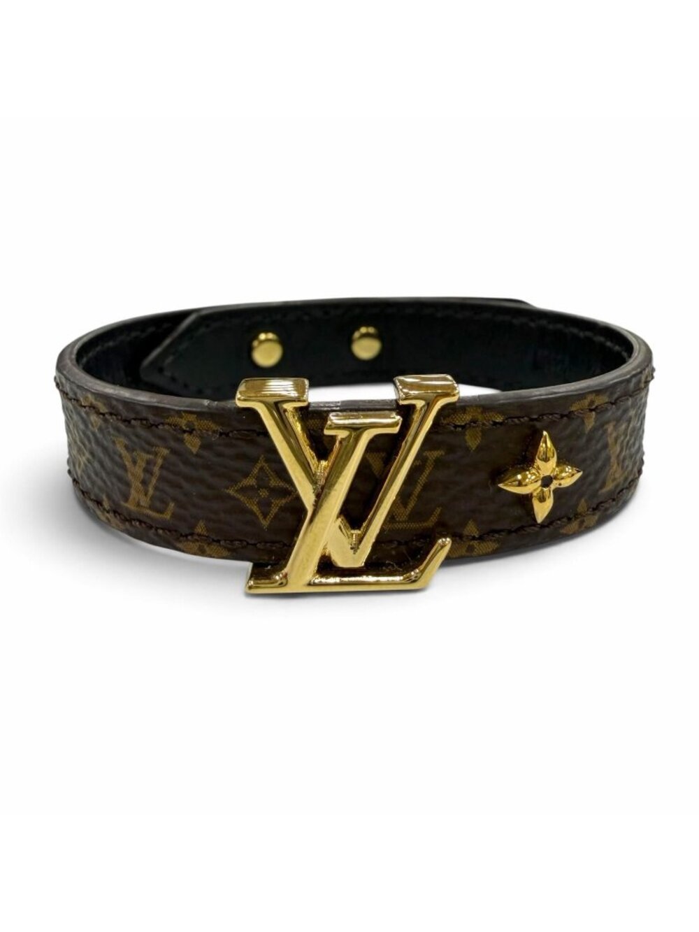 Louis Vuitton Monogram Bracelet LV Iconic Leather Brown 19